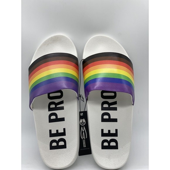 MAH Gender Neutral Be Proud Slides  LGBTQ+ RAINBOW  Size 10-12 main image 10